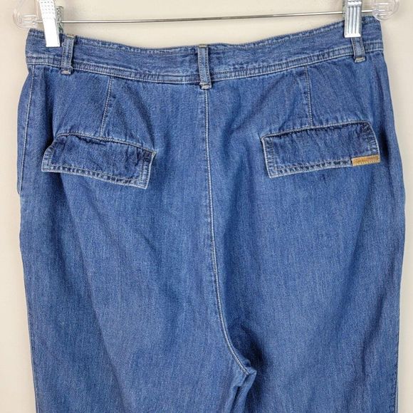 Vintage High Rise Paper Bag Cropped Jeans Size 14 - Picture 5 of 8